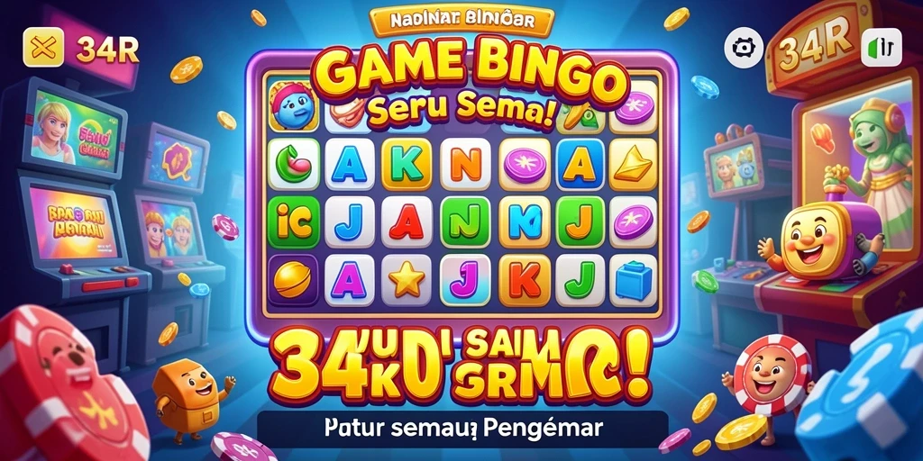 Tampilan gameplay seru dalam 34R saat bermain Bingo.
