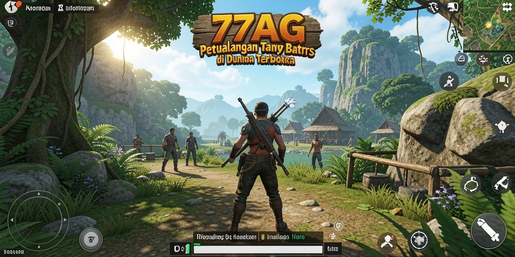 Tampilan gameplay menarik dari 77AG di dunia terbuka.