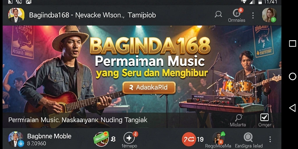 Tampilan permainan musik yang interaktif dan menarik di BAGINDA168.