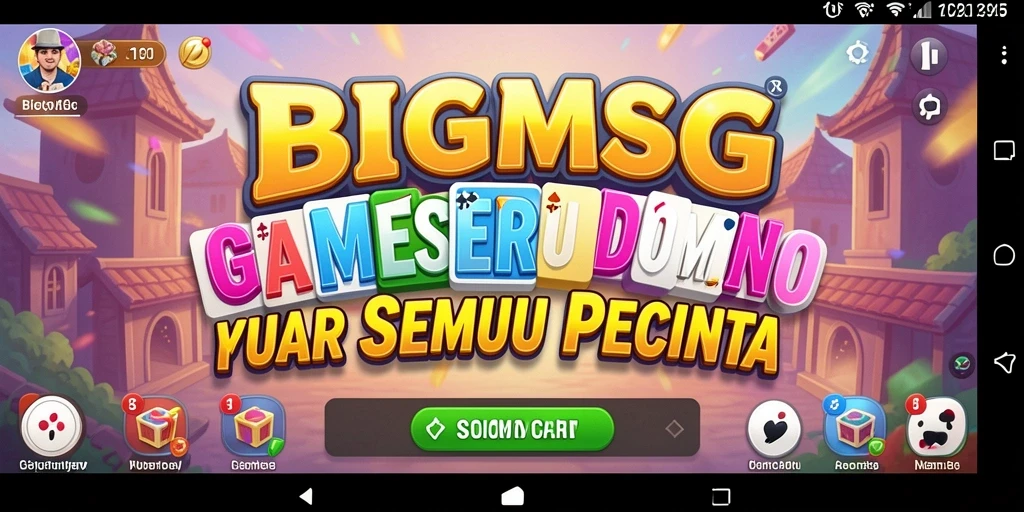 Tampilan seru dari gameplay Domino di BIGMSG.