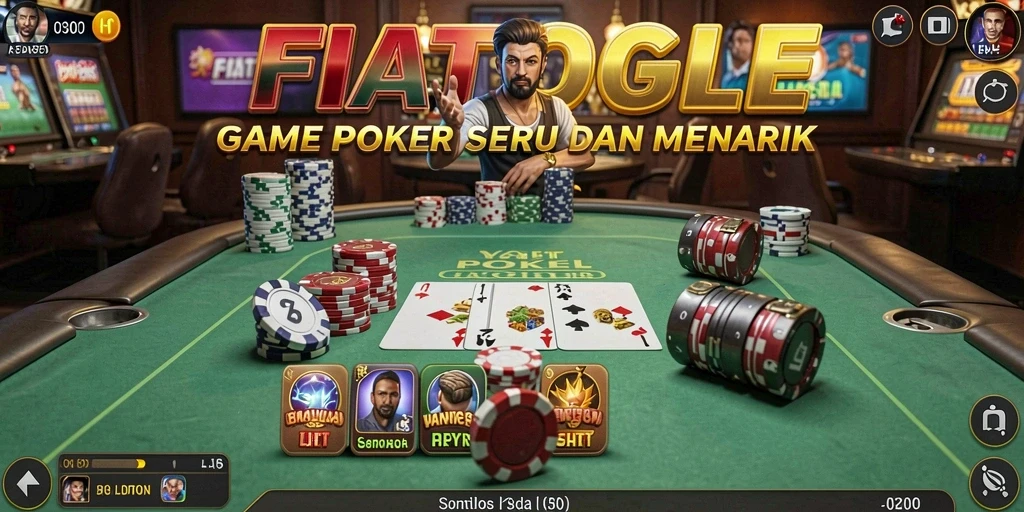 Tampilan menarik dari gameplay Poker di FIATOGEL.