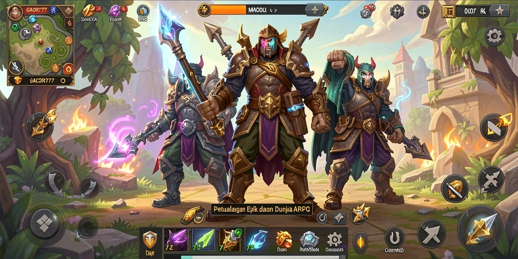 Gameplay ARPG GACOR777 yang menegangkan dan interaktif.