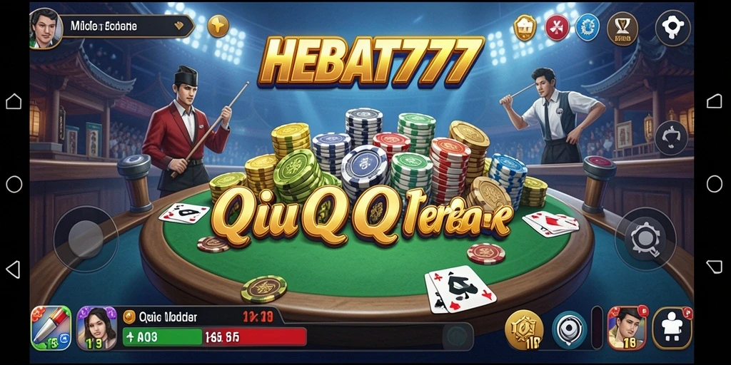 Tampilan gameplay QiuQiu yang dinamis dan menarik.