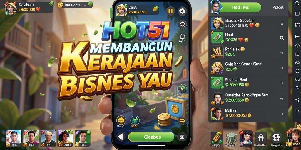 Screenshot gameplay HOT51 menampilkan momen membangun bisnis yang menarik.