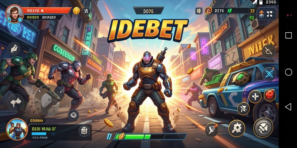 Tampilan gameplay IDEBET yang seru dan penuh aksi di layar.