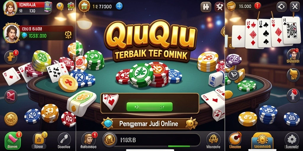 Tampilan permainan QiuQiu yang seru dan interaktif di IDNRAJA.