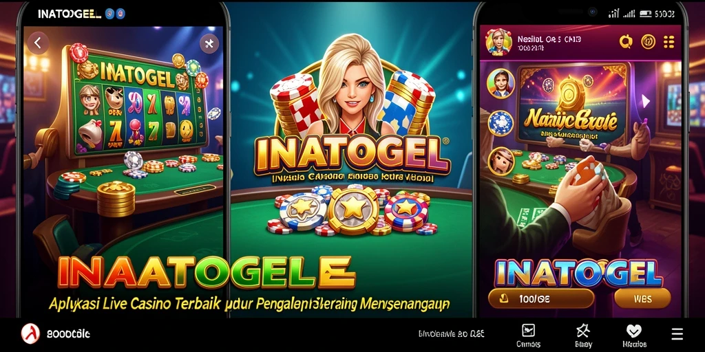 Screenshot gameplay Live Casino INATOGEL yang menampilkan dealer dan permainan.