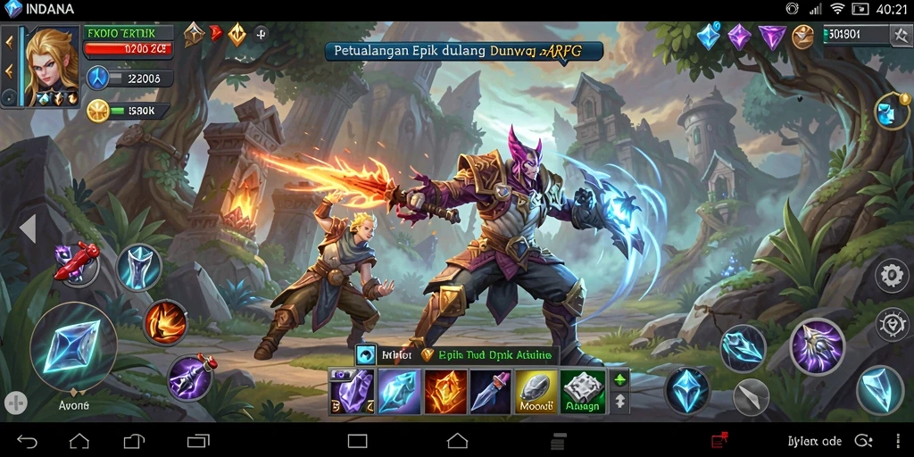 Tampilan gameplay INDAAA yang menampilkan aksi seru dan petualangan menarik.
