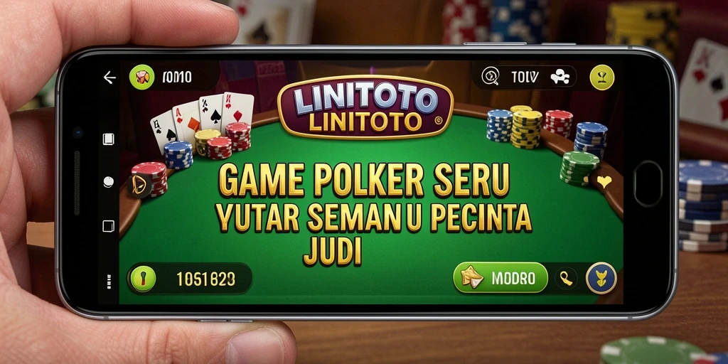 Tampilan gameplay Poker yang mendebarkan dan interaktif di LINITOTO.