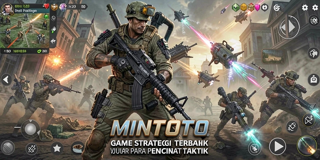 Screenshot MINTOTO menampilkan pertempuran strategis yang mendebarkan.