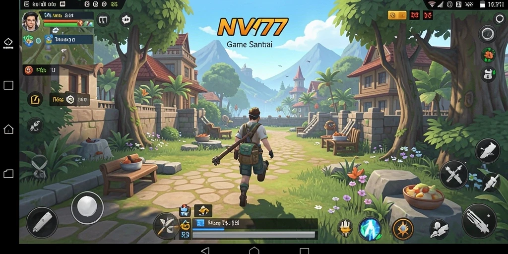 Tampilan gameplay NV77 yang menarik dan santai.
