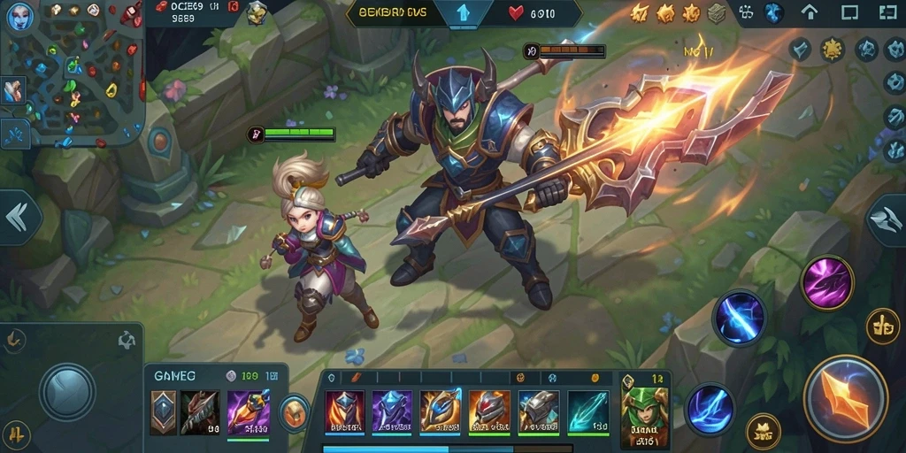 Screenshot OCE69 menampilkan pertarungan seru dalam game MOBA.