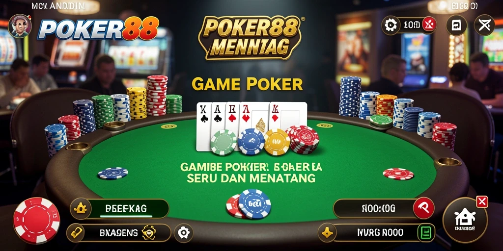 Tampilan gameplay POKER88 yang mendebarkan dan interaktif.