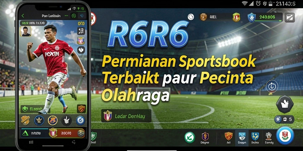 Tangkapan layar gameplay R6R6 menampilkan antarmuka taruhan olahraga yang menarik.