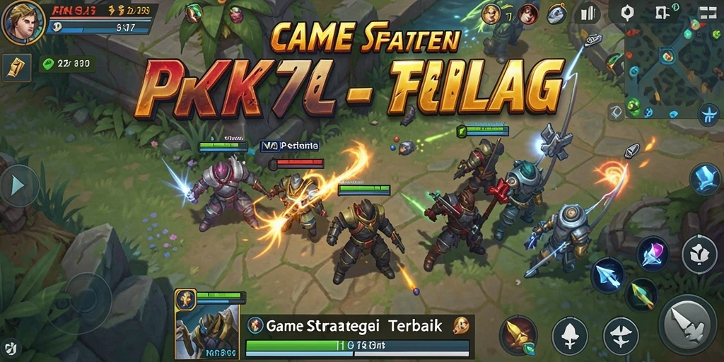 Screenshot RK77 menunjukkan aksi pertempuran strategis yang intens.