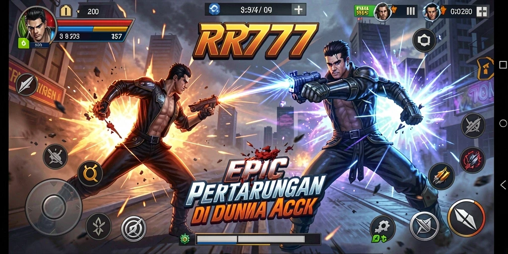 Tampilan gameplay intens di RR777 yang mengasyikkan.