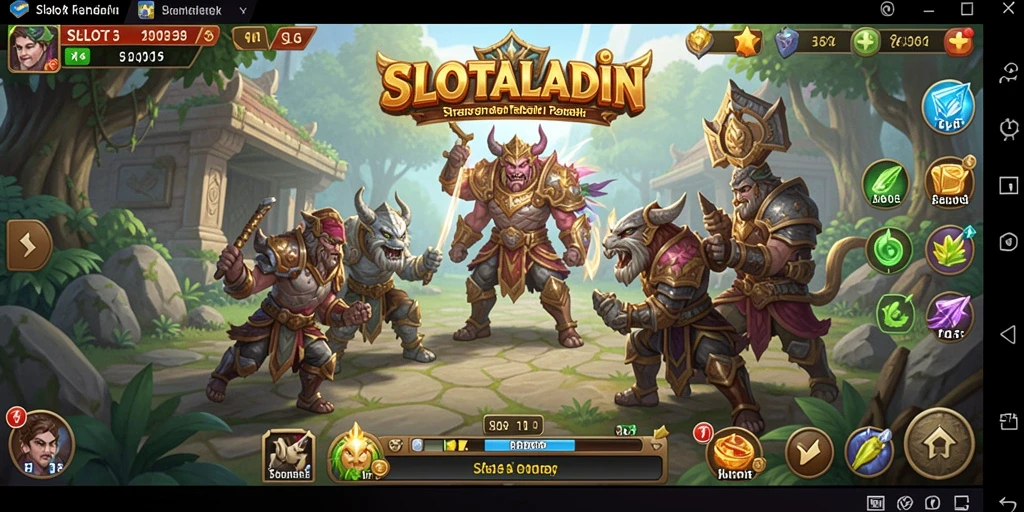 Tampilan gameplay SLOTALADIN yang menegangkan dan strategis.