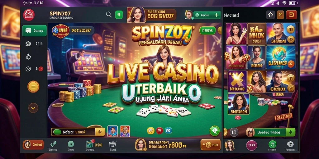 Tampilan gameplay Live Casino yang menarik di SPIN707.