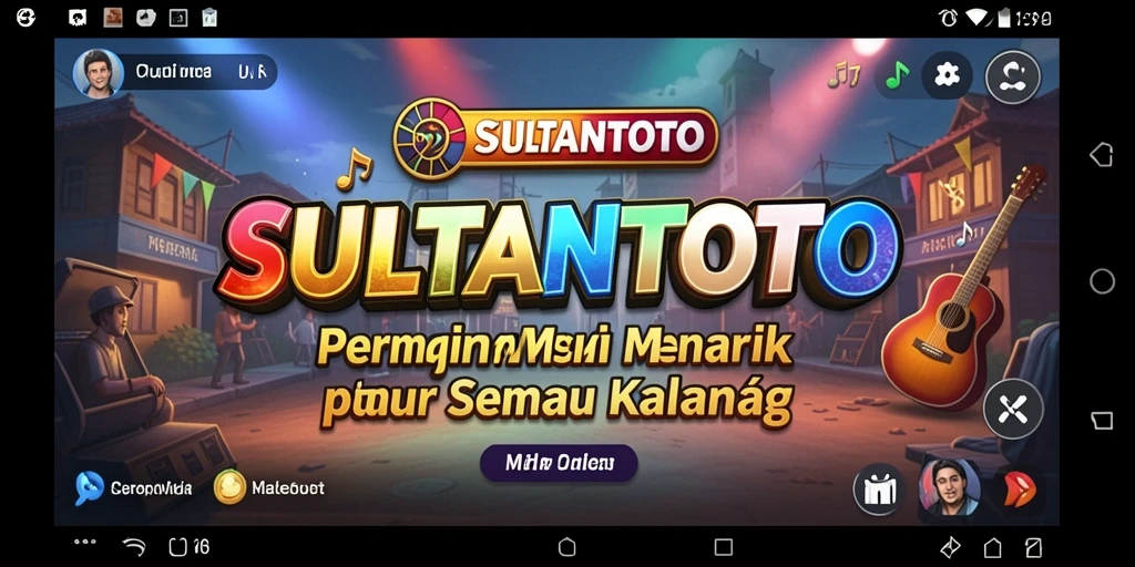 Screenshot SULTANTOTO menampilkan gameplay musik yang interaktif dan seru.